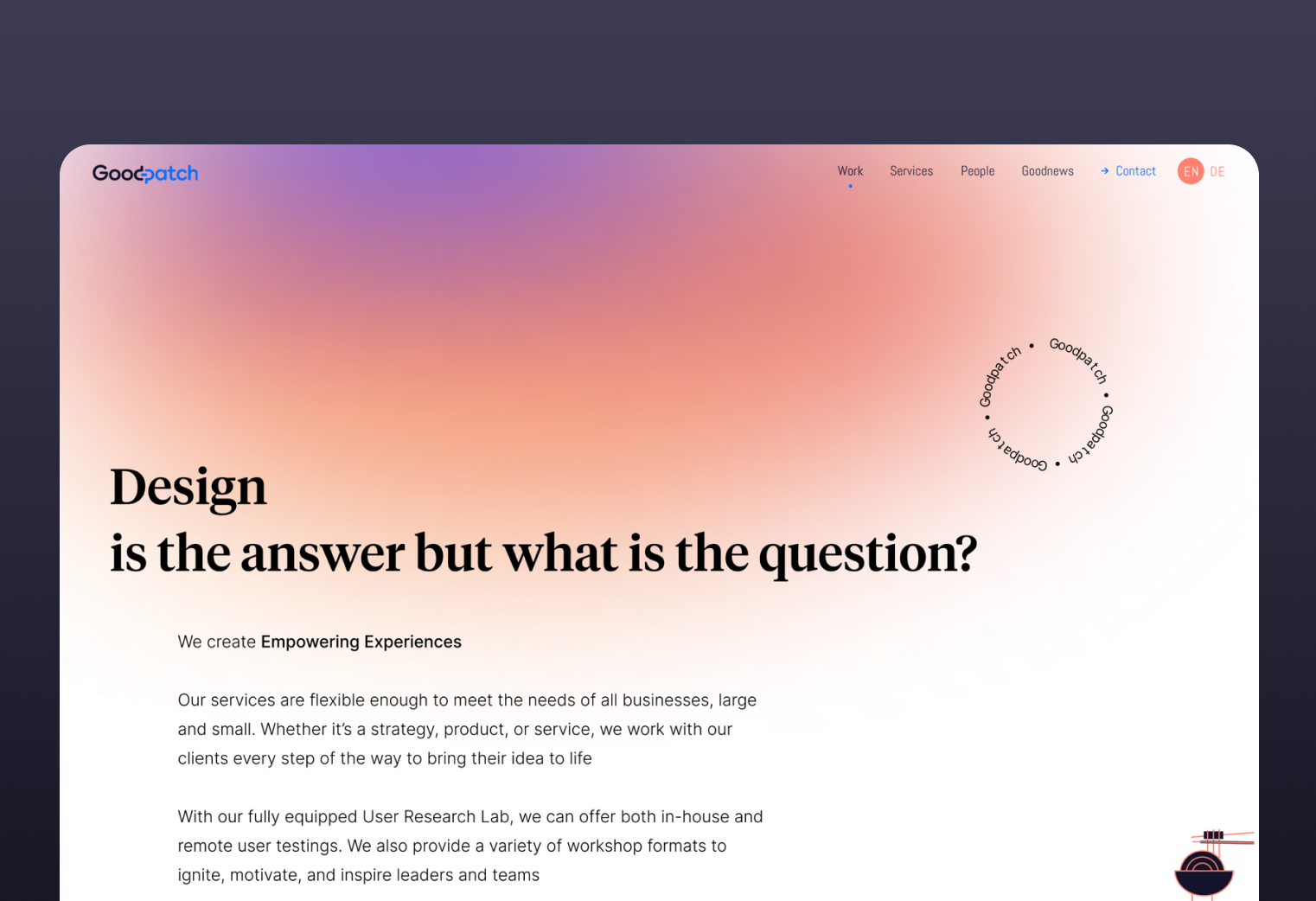 Goodpatch website design