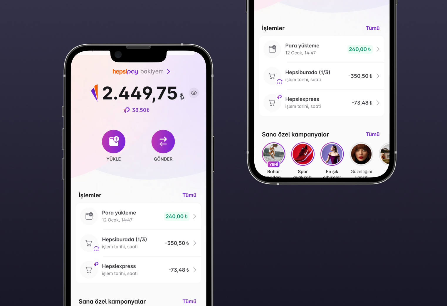 Fintech app various screens